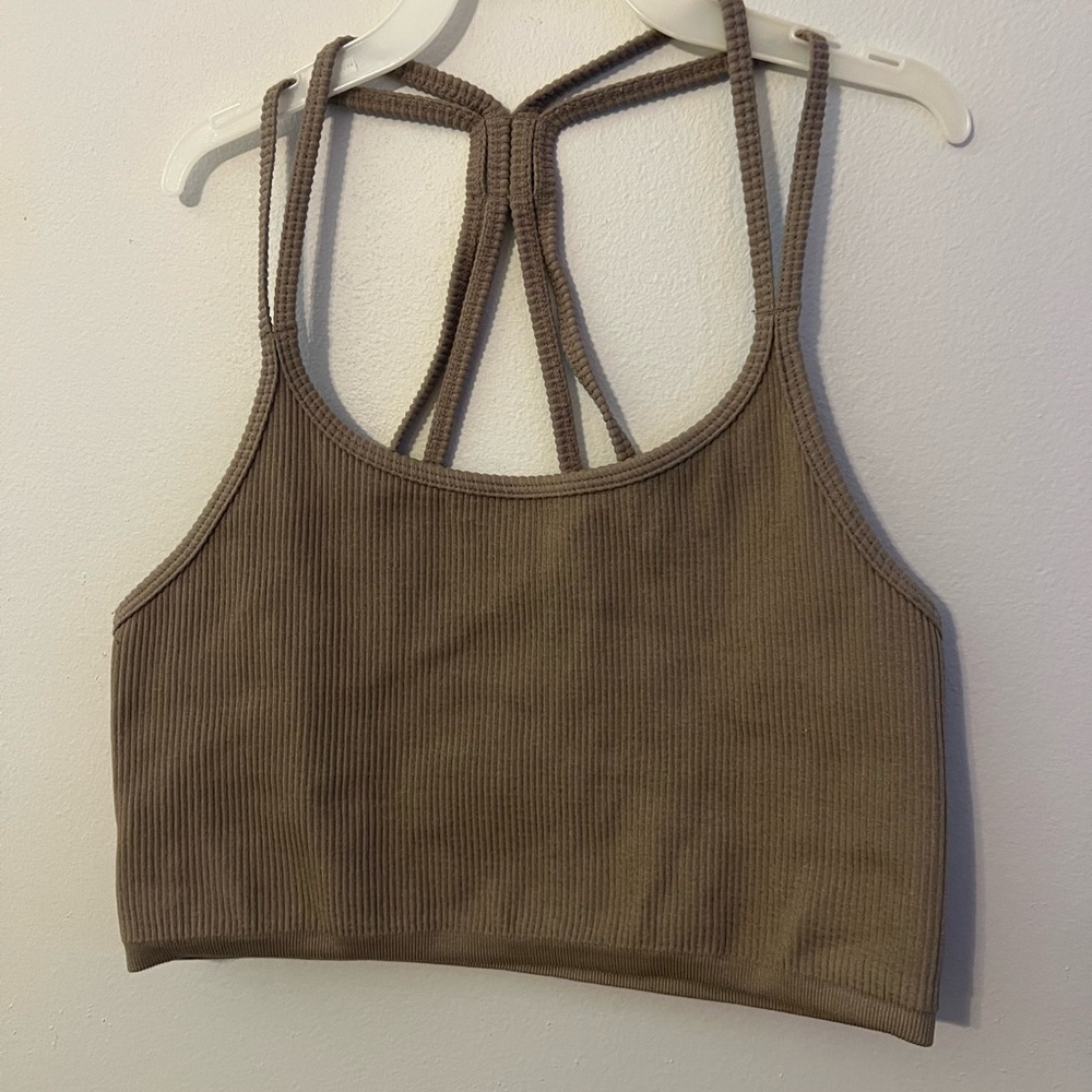 Forever 21 Tan Sleeveless Crop Tank Top